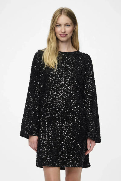 Lotte™ - Stilvolles Glitzerkleid mit Schleife