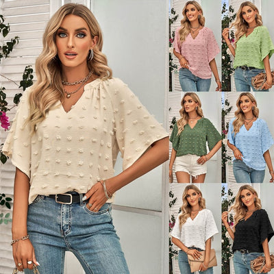Tessa™ – Stilvolle Ballbluse mit V-Ausschnitt