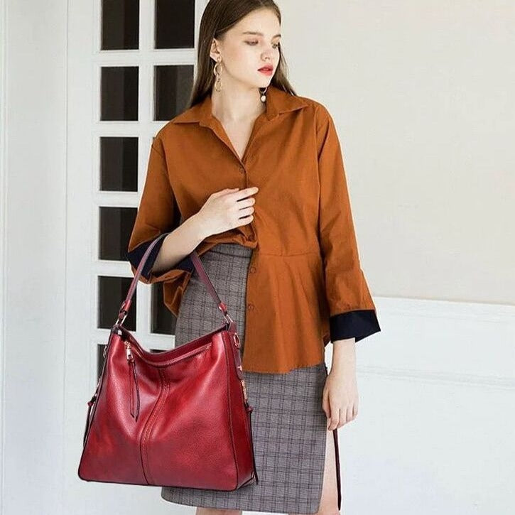 Lottie™ - Elegante Einkaufstasche aus Leder mit großem Fassungsvermögen