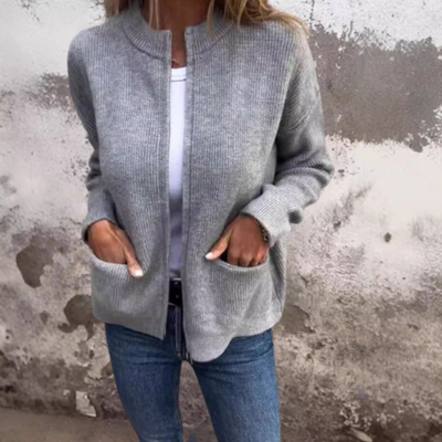 Nina™ - Superweiche, warme Strickjacke mit Reißverschluss