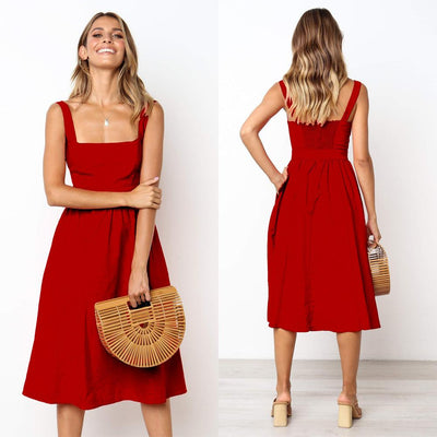 Mila™ – Zeitloses Kleid Mit Quadratischem Ausschnitt