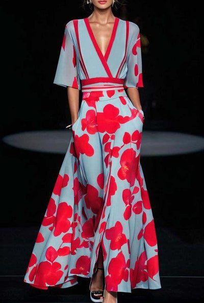 Lara - Bequemes Kleid mit Blumenmuster und stilvollen Ärmeln