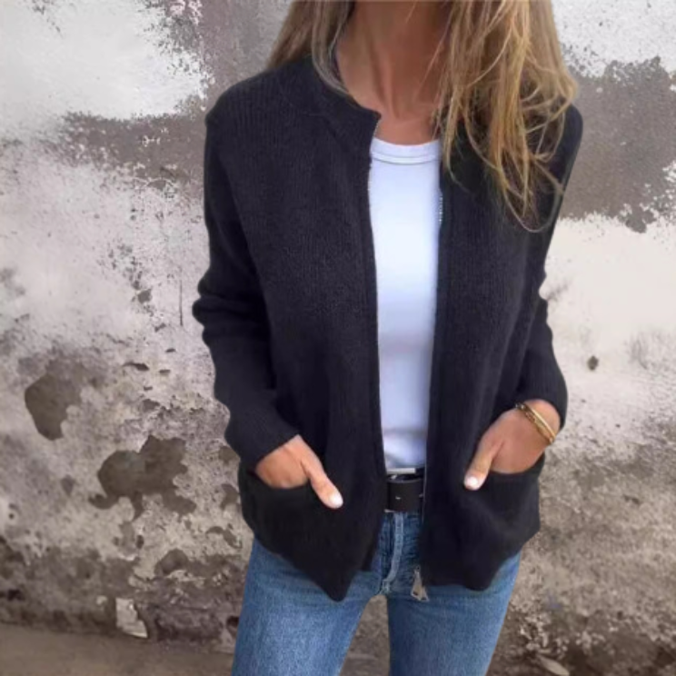 Nina™ - Superweiche, warme Strickjacke mit Reißverschluss