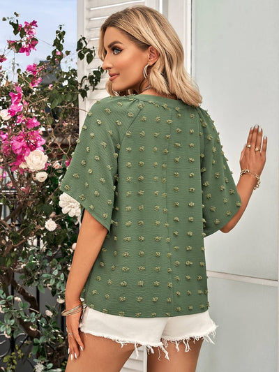 Tessa™ – Stilvolle Ballbluse mit V-Ausschnitt