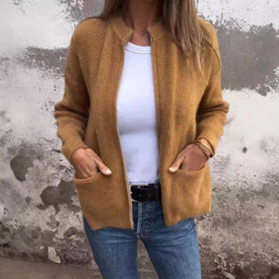 Nina™ - Superweiche, warme Strickjacke mit Reißverschluss