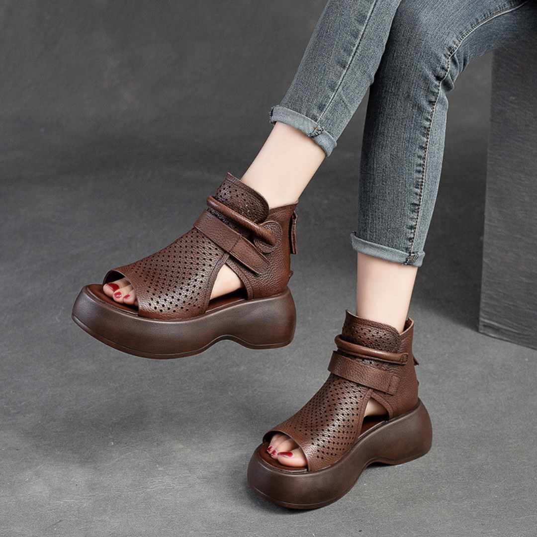 Marlene™ - Zeitlose Orthopädische Sandalen Aus Leder
