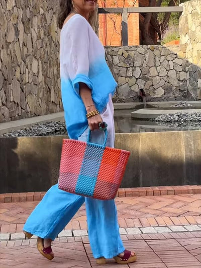 Luisa™ - Super bequemes, lässiges, lockeres Hemd-Hosen-Set