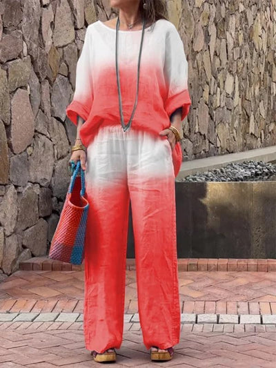 Luisa™ - Super bequemes, lässiges, lockeres Hemd-Hosen-Set