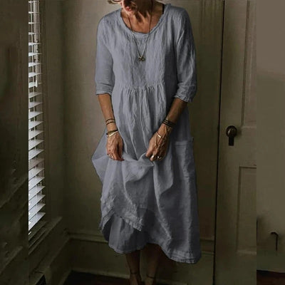 Aria™ - Bequemes Maxikleid mit lockerem Rundhalsausschnitt