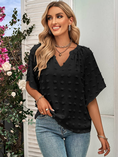 Tessa™ – Stilvolle Ballbluse mit V-Ausschnitt
