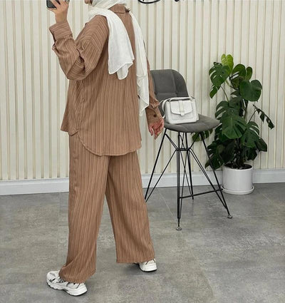 Erika™ - Hemd und Hose Set Chiffon gerade volle Hose Büro-Sets