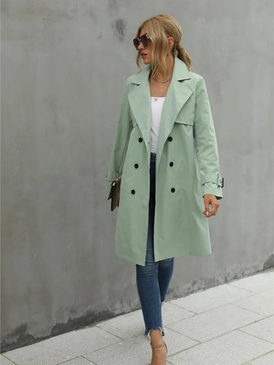 Lena™ - Eleganter bequemer Trenchcoat mit Reverskragen
