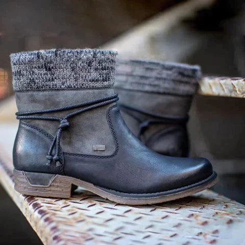 Mia™ - Warme orthopädische Stiefel aus veganem Leder