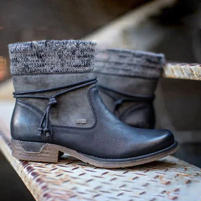 Mia™ - Warme orthopädische Stiefel aus veganem Leder