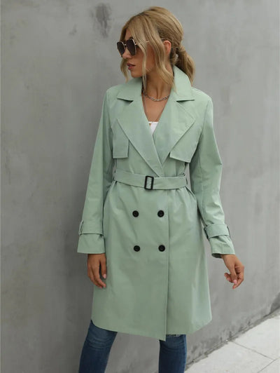 Lena™ - Eleganter bequemer Trenchcoat mit Reverskragen