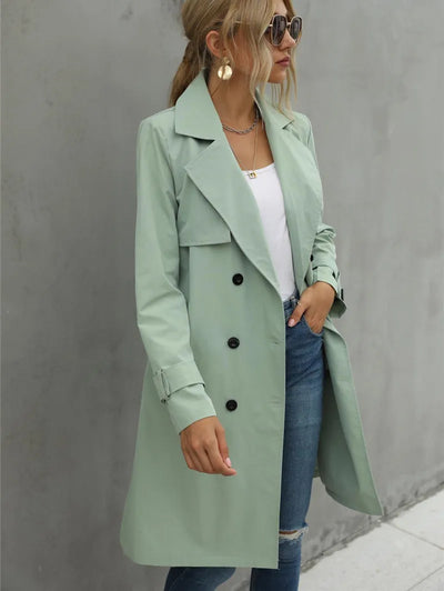 Lena™ - Eleganter bequemer Trenchcoat mit Reverskragen