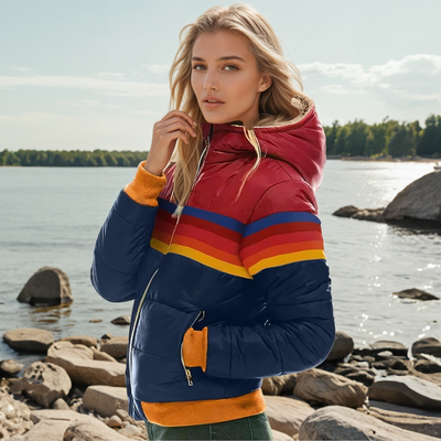 Roma™ - Stylischer Parka im Retro-Stil mit Kunstpelzkapuze