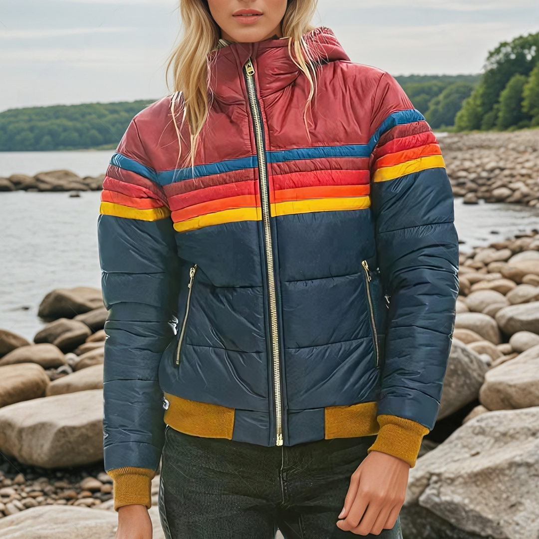 Roma™ - Stylischer Parka im Retro-Stil mit Kunstpelzkapuze