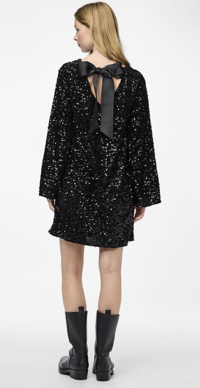 Lotte™ - Stilvolles Glitzerkleid mit Schleife