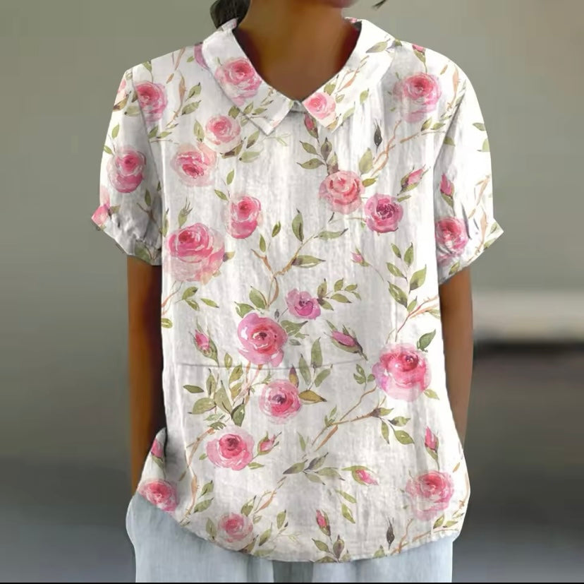 Greta™ - Elegante Bluse mit Blumenmuster