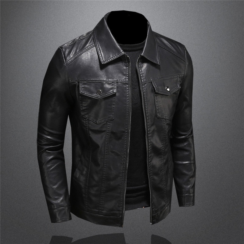 Luca™ - Klassische bequeme Lederjacke