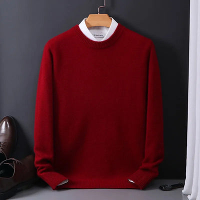Lukas™ – Stylischer, weicher, einfarbiger, bequemer Pullover