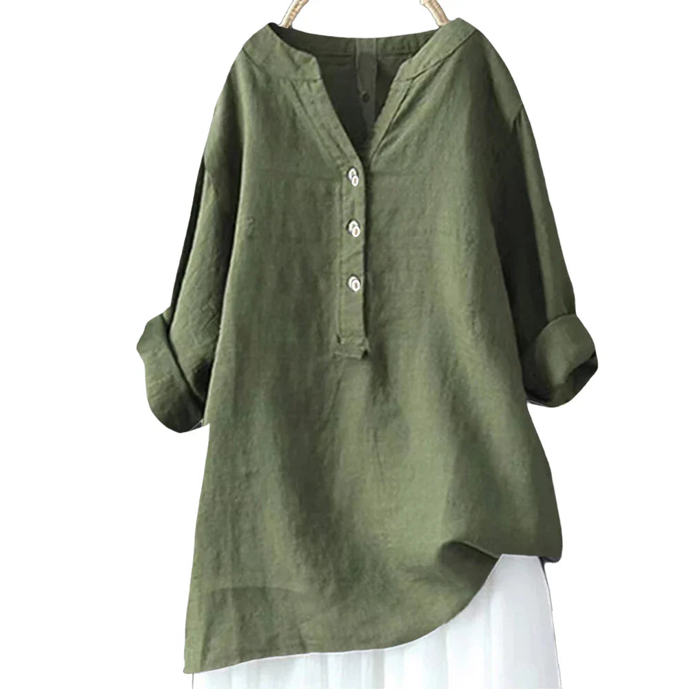Clara™ - Bequemes Oversize-Freizeithemd