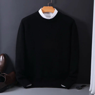 Lukas™ – Stylischer, weicher, einfarbiger, bequemer Pullover