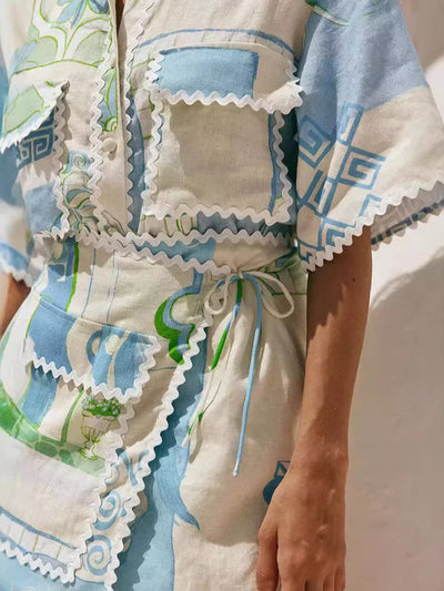 Mara™ - Eleganter Vintage-Anzug mit Tops und Miniröcken