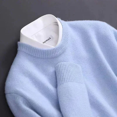 Lukas™ – Stylischer, weicher, einfarbiger, bequemer Pullover