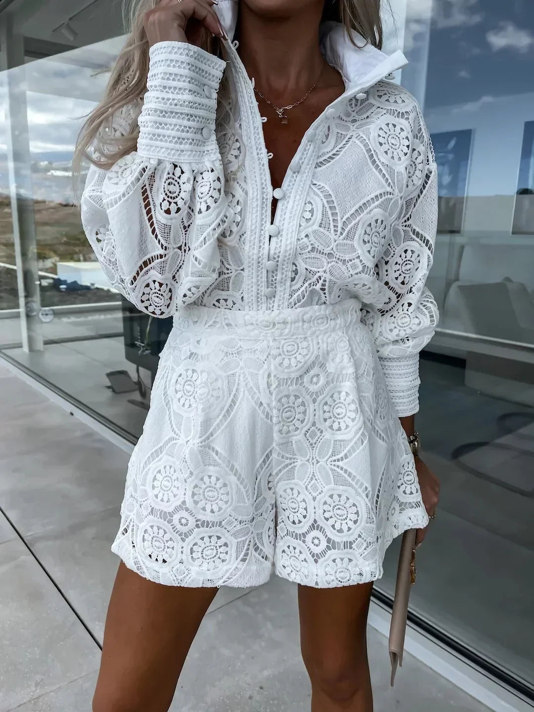 Lara™ - Elegantes modisches zweiteiliges Spitzenset