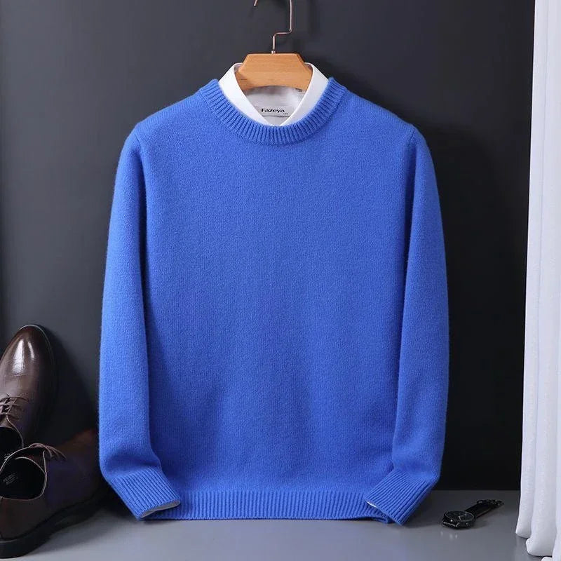 Lukas™ – Stylischer, weicher, einfarbiger, bequemer Pullover
