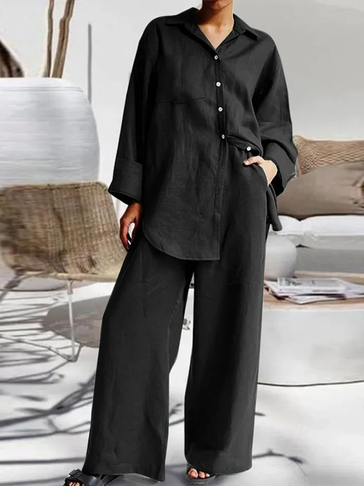 Marlene™ - Passende Kollektion Bequemes Leinenset