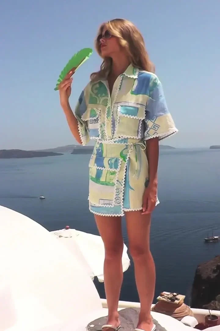 Mara™ - Eleganter Vintage-Anzug mit Tops und Miniröcken