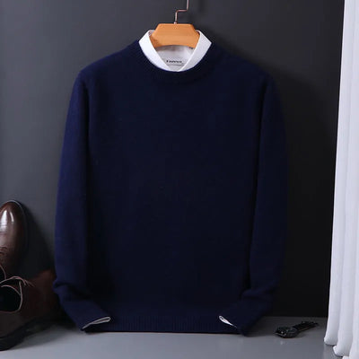 Lukas™ – Stylischer, weicher, einfarbiger, bequemer Pullover
