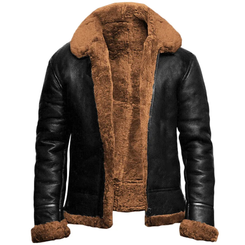 Markus™ - Stilvolle winterjacke aus veganem Leder
