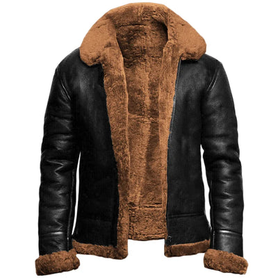 Markus™ - Stilvolle winterjacke aus veganem Leder