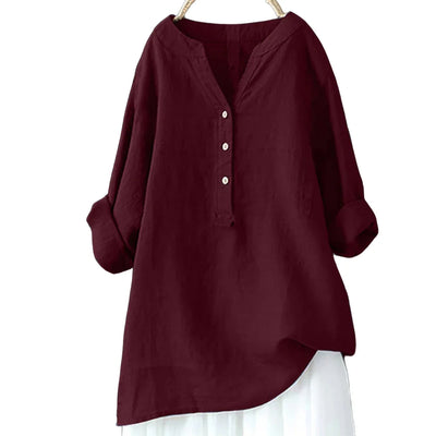 Clara™ - Bequemes Oversize-Freizeithemd