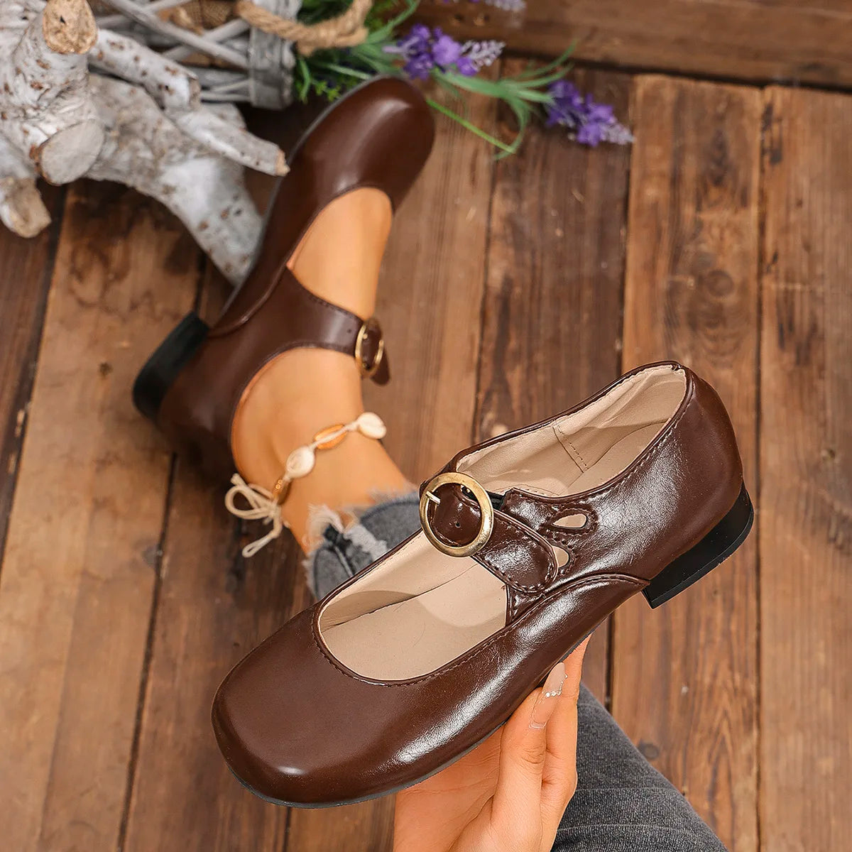 Nina™ - Elegante Retro-Schuhe Mit Runder Spitze