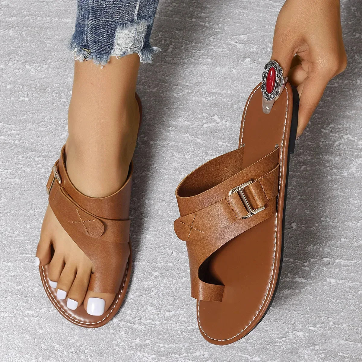 Leichte Orthopädische Sandalen aus Hochwertigem Leder – bequeme Passform