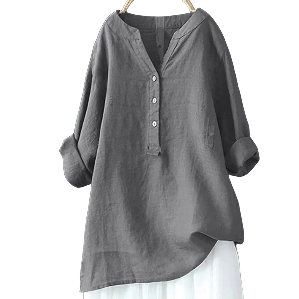 Clara™ - Bequemes Oversize-Freizeithemd