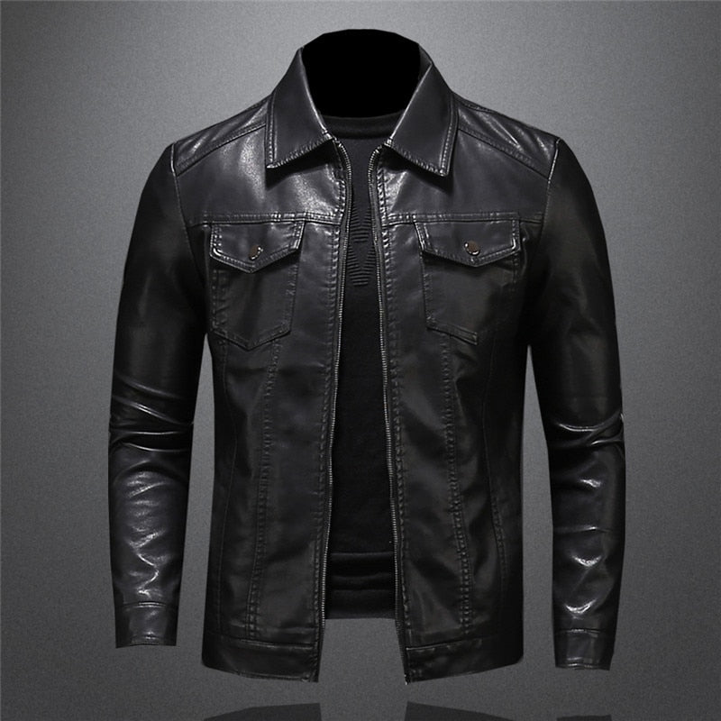 Luca™ - Klassische bequeme Lederjacke