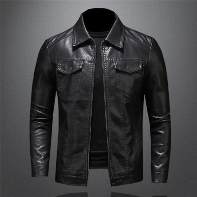 Luca™ - Klassische bequeme Lederjacke