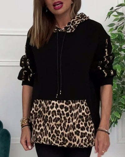 Carla™ - Bequemer lässiger Hoodie mit Leopardenmuster