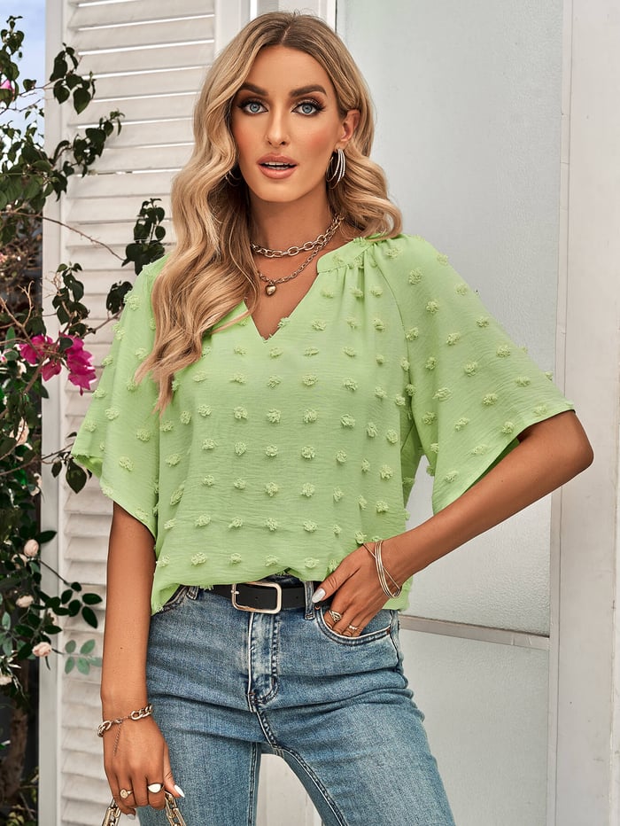 Tessa™ – Stilvolle Ballbluse mit V-Ausschnitt