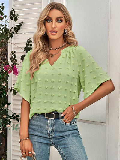 Tessa™ – Stilvolle Ballbluse mit V-Ausschnitt