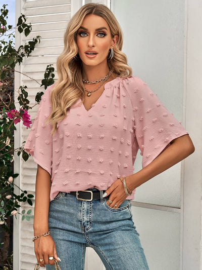 Tessa™ – Stilvolle Ballbluse mit V-Ausschnitt