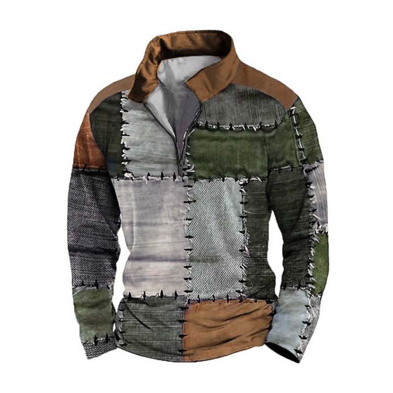 Bastian™ - Klassisches bequemes Poloshirt mit langen Ärmeln und 3D-Druck