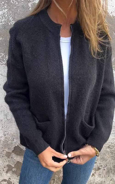 Nina™ - Superweiche, warme Strickjacke mit Reißverschluss