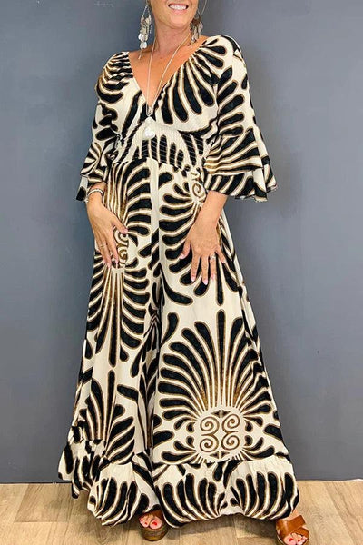 Greta™ - Edler bedruckter Jumpsuit